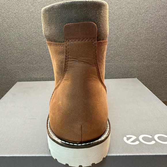 NIB! ECCO Men's Jamestown High-Cut Cognac Cocoa Brown Boot Size EU43/US9-9.5 - Picture 7 of 15